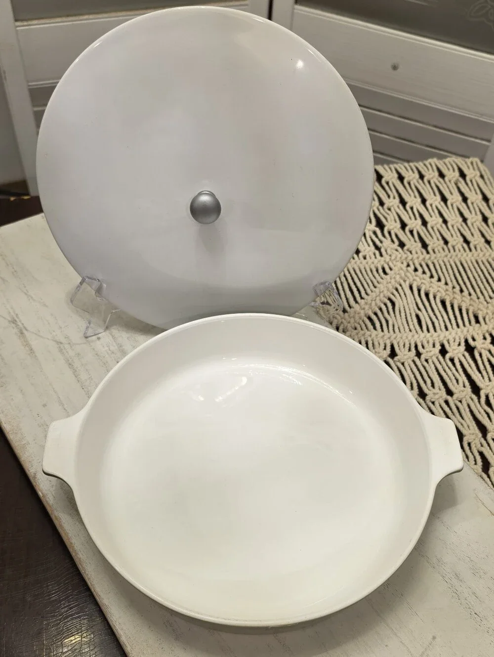 Vintage Corning Ware Avocado Green 10” Buffet Server P-710-B Casserole Lid